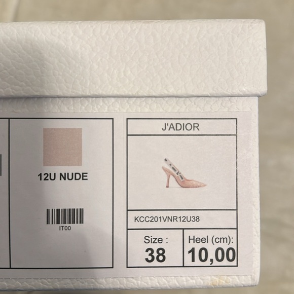 J'Adior Slingback Pump- Nude Patent Calfskin- size 38 - Picture 7 of 7